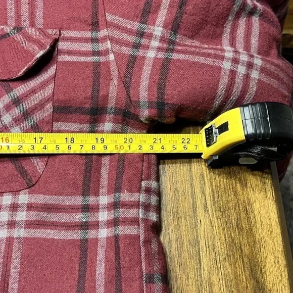 Dickies Women’s Sherpa Lined Red Black Plaid Jacket With Hood XXL Men’s Medium - Picture 5 of 7